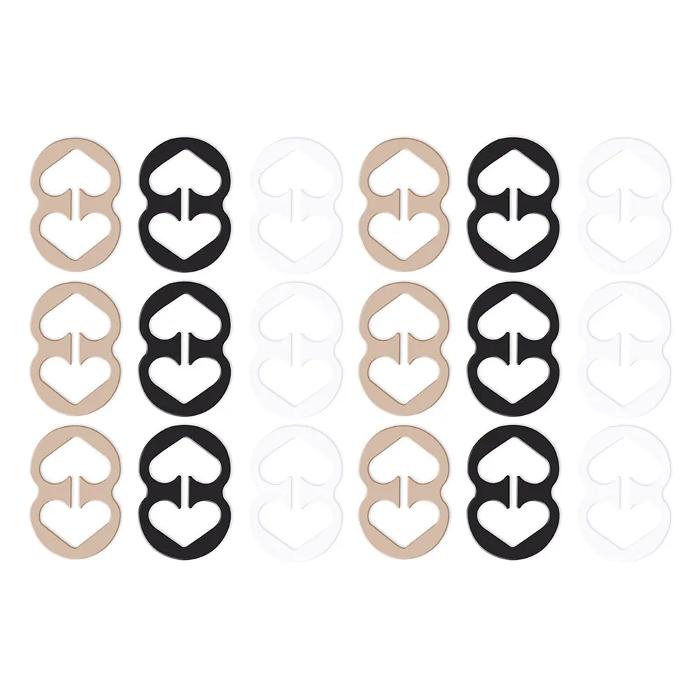 18Pc Bra Clips Perfect Lift Adjust Clasp Strap Cleavage Control Racerback Buckle
