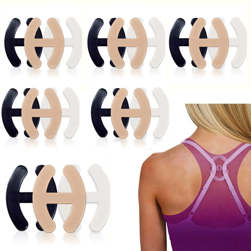 18Pc Bra Clips Perfect Lift Adjust Clasp Strap Cleavage Control Racerback Buckle