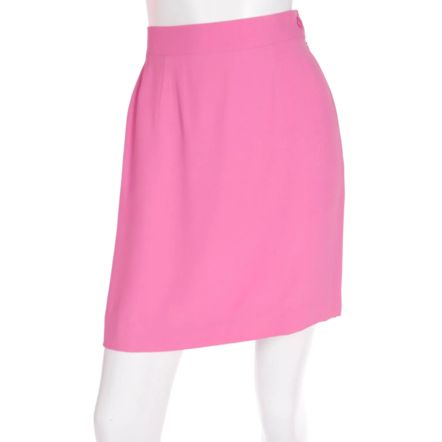1990s Christian Dior Boutique Numbered Pink Jacket w Chiffon Drape & 2 Skirts