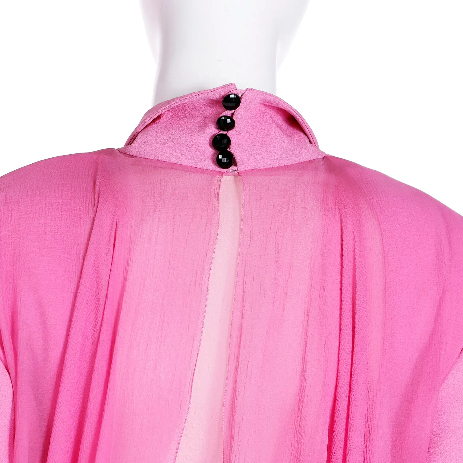 1990s Christian Dior Boutique Numbered Pink Jacket w Chiffon Drape & 2 Skirts