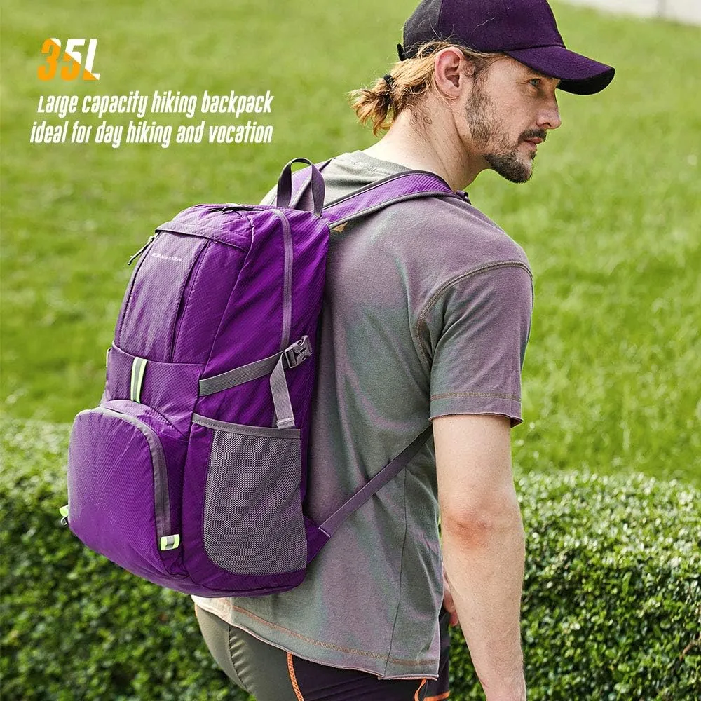 35L Lightweight Packable Backpack Waterproof Durable Hiking Travel Backpack Daypack