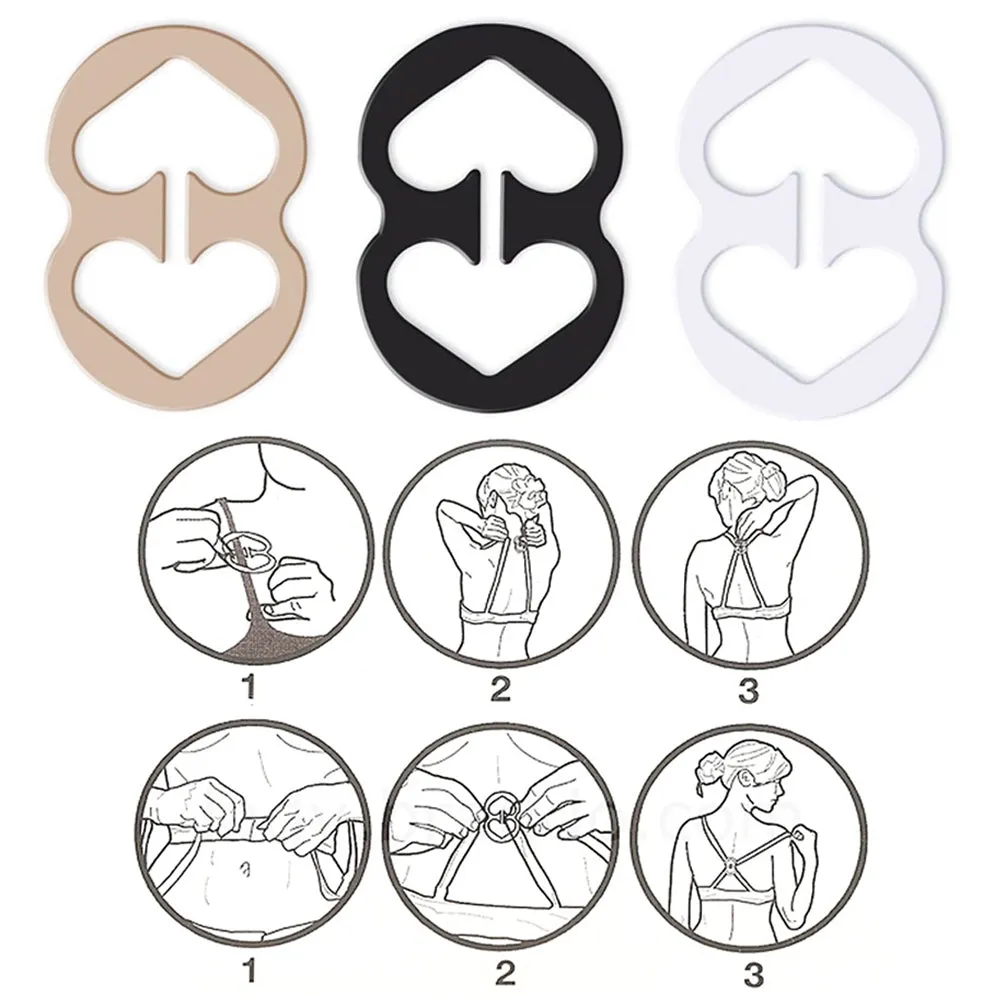 6 Bra Strap Concealer Clips Solution Perfect Lift Max Cleavage Control Racerback