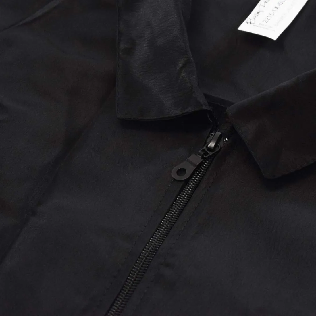 A Size Above Big & Tall Barber Jacket, Cut for Fuller Figures, Short Sleeve with Zipper Front, Left Breast Pocket Plus Two Lower Pockets, Lightweight, Water Resistant Nylon/Poly, Black, 4X