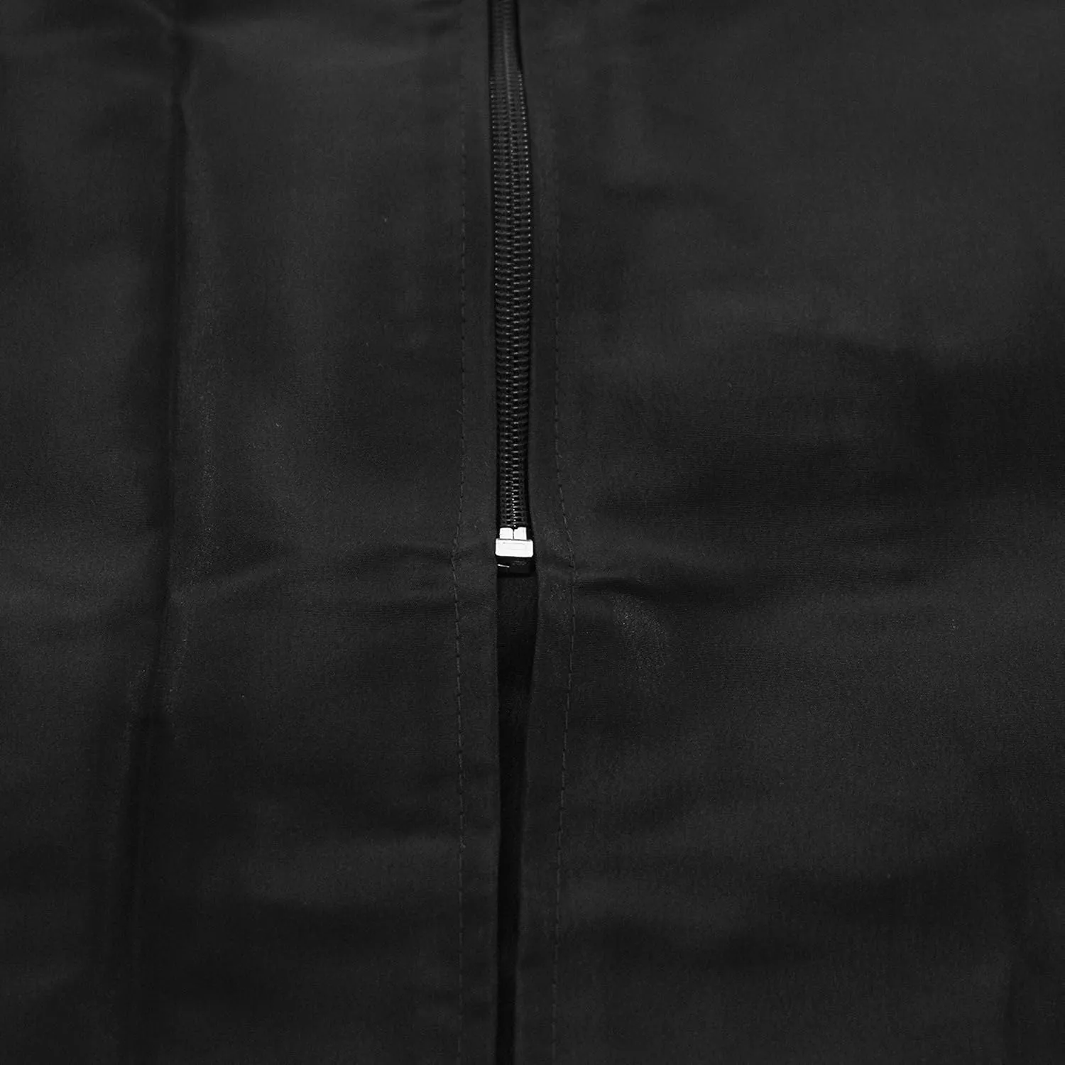 A Size Above Big & Tall Barber Jacket, Cut for Fuller Figures, Short Sleeve with Zipper Front, Left Breast Pocket Plus Two Lower Pockets, Lightweight, Water Resistant Nylon/Poly, Black, 4X