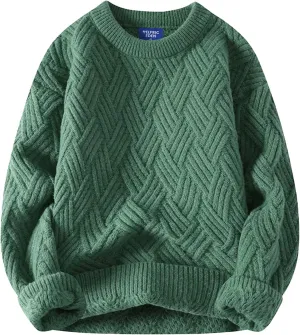 Aelfric Eden Vintage Oversized Sweaters Crewneck Knit Pullover Baggy Loose Casual Cable Sweater 2024 Fall Clothes