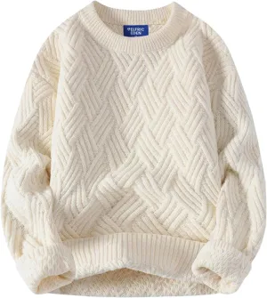 Aelfric Eden Vintage Oversized Sweaters Crewneck Knit Pullover Baggy Loose Casual Cable Sweater 2024 Fall Clothes