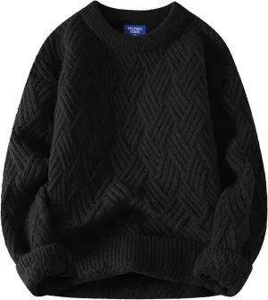 Aelfric Eden Vintage Oversized Sweaters Crewneck Knit Pullover Baggy Loose Casual Cable Sweater 2024 Fall Clothes