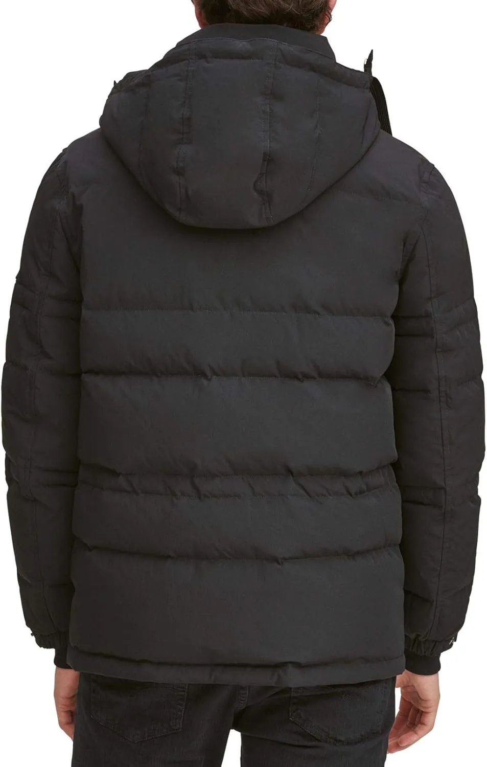 Andrew Marc Men's Huxley Mid Length Water Resistant Crinkle Down Jacket