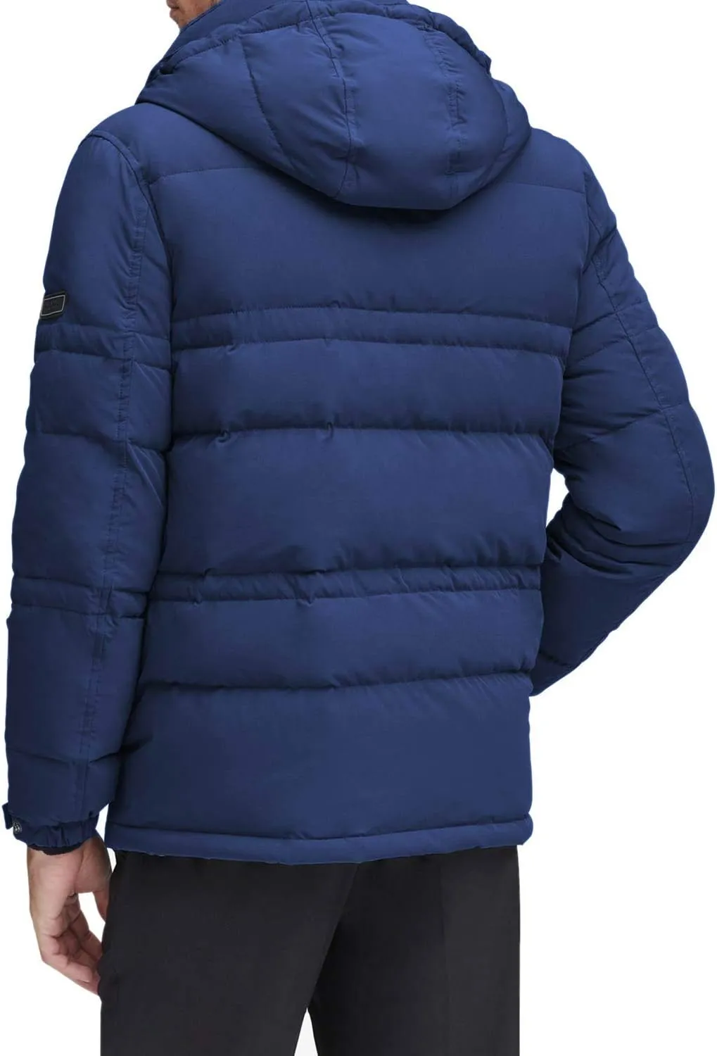 Andrew Marc Men's Huxley Mid Length Water Resistant Crinkle Down Jacket