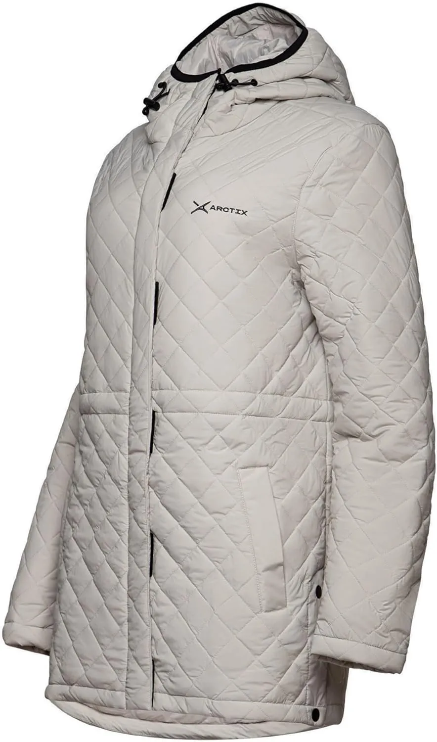 Arctix womens Lightweight Insulated Water Resistant Hooded Quilted Everyday Jacket
