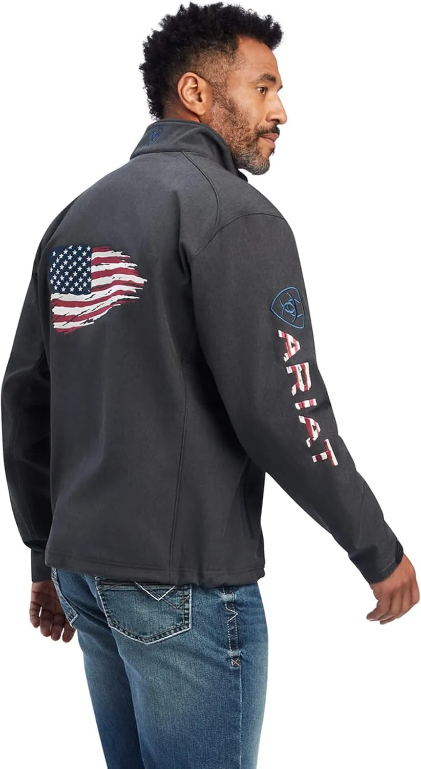 ARIAT Men's Logo 2.0 Patriot Softshell Water Resistant Jacket