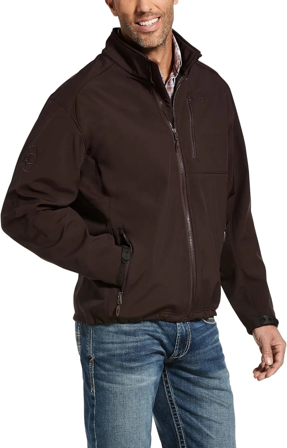 ARIAT Men's Logo 2.0 Patriot Softshell Water Resistant Jacket