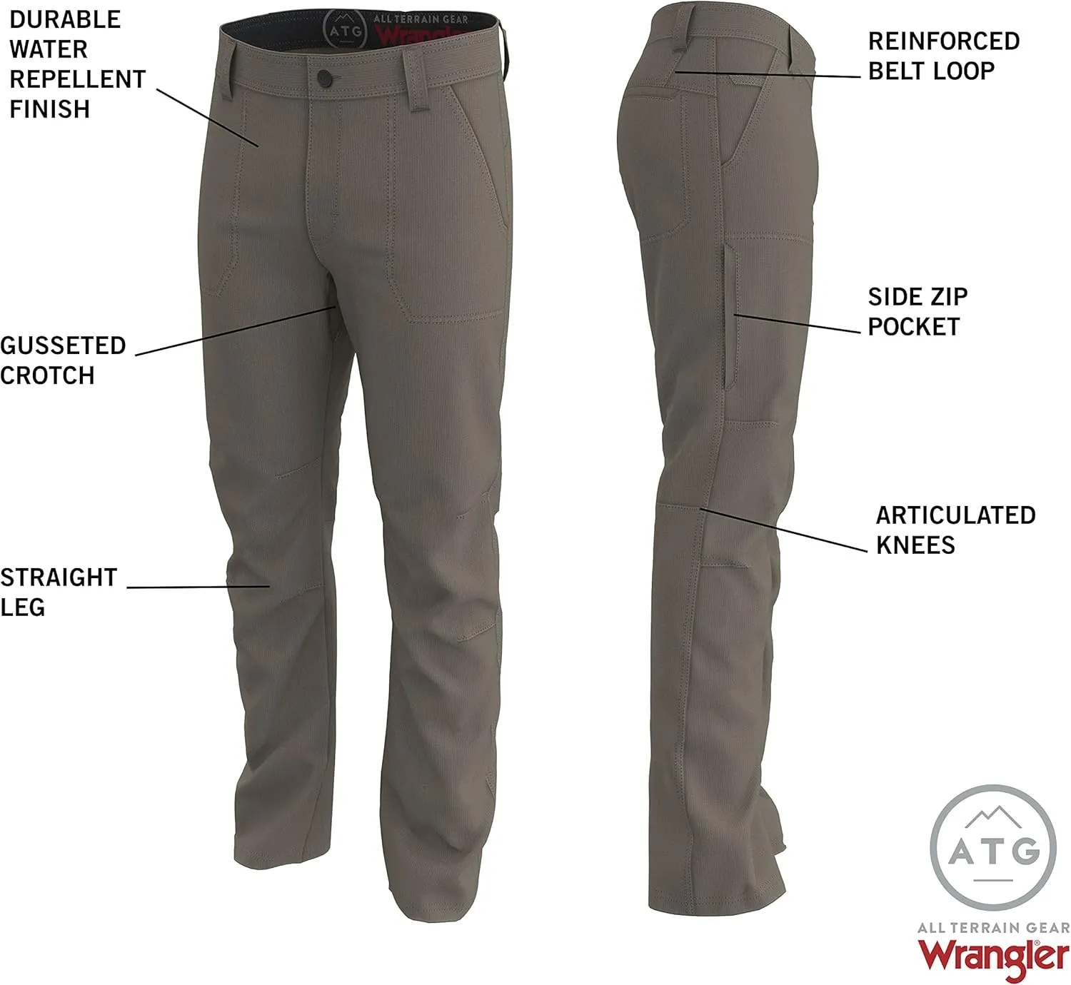 ATG by Wrangler Men's Zip Pocket Trail Pant