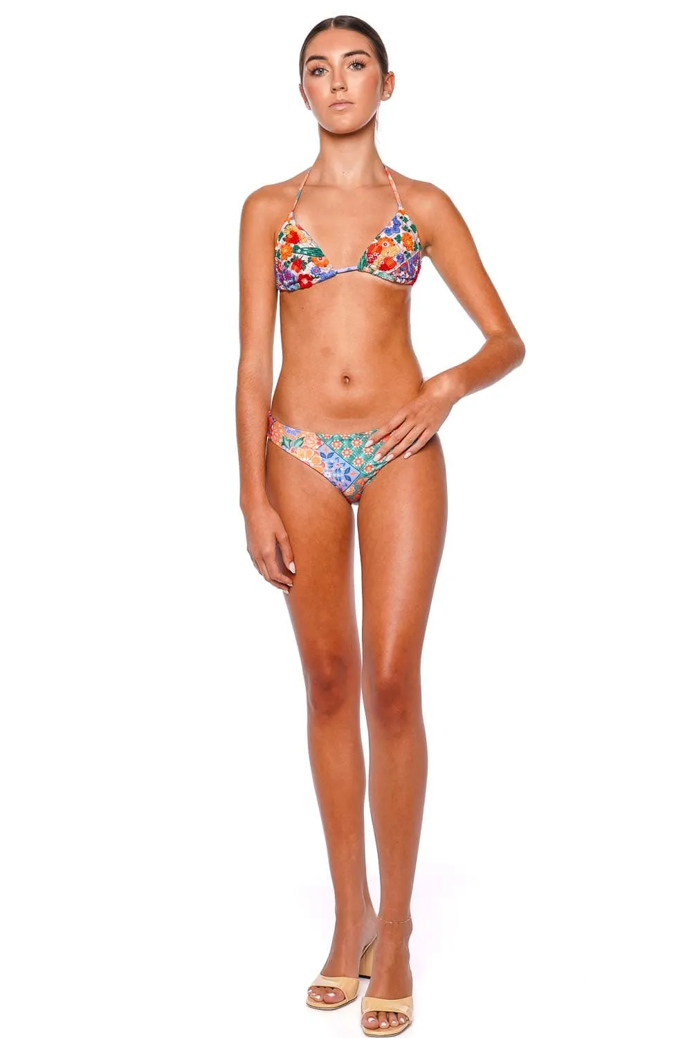 Audrey Tile Low Rise Bikini Bottom