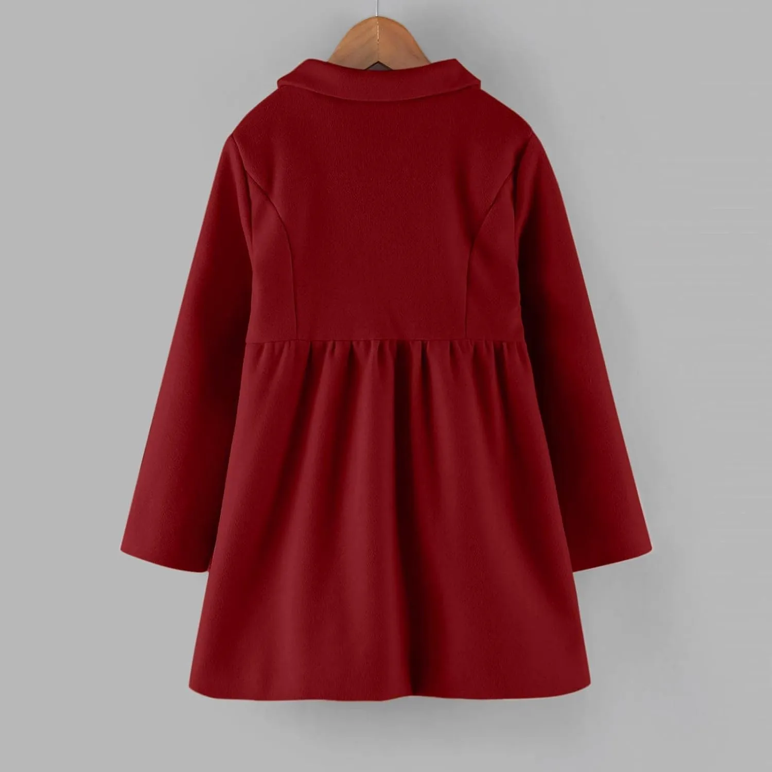 Baby Kids Boys Girls Classic Wool Blend Coat Winter Double Breasted Trench Coat Outwear  Coat Jacket