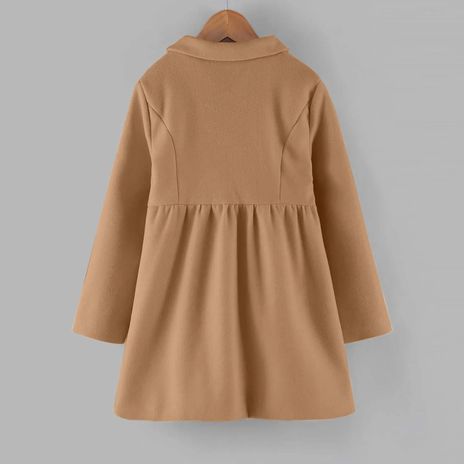 Baby Kids Boys Girls Classic Wool Blend Coat Winter Double Breasted Trench Coat Outwear  Coat Jacket