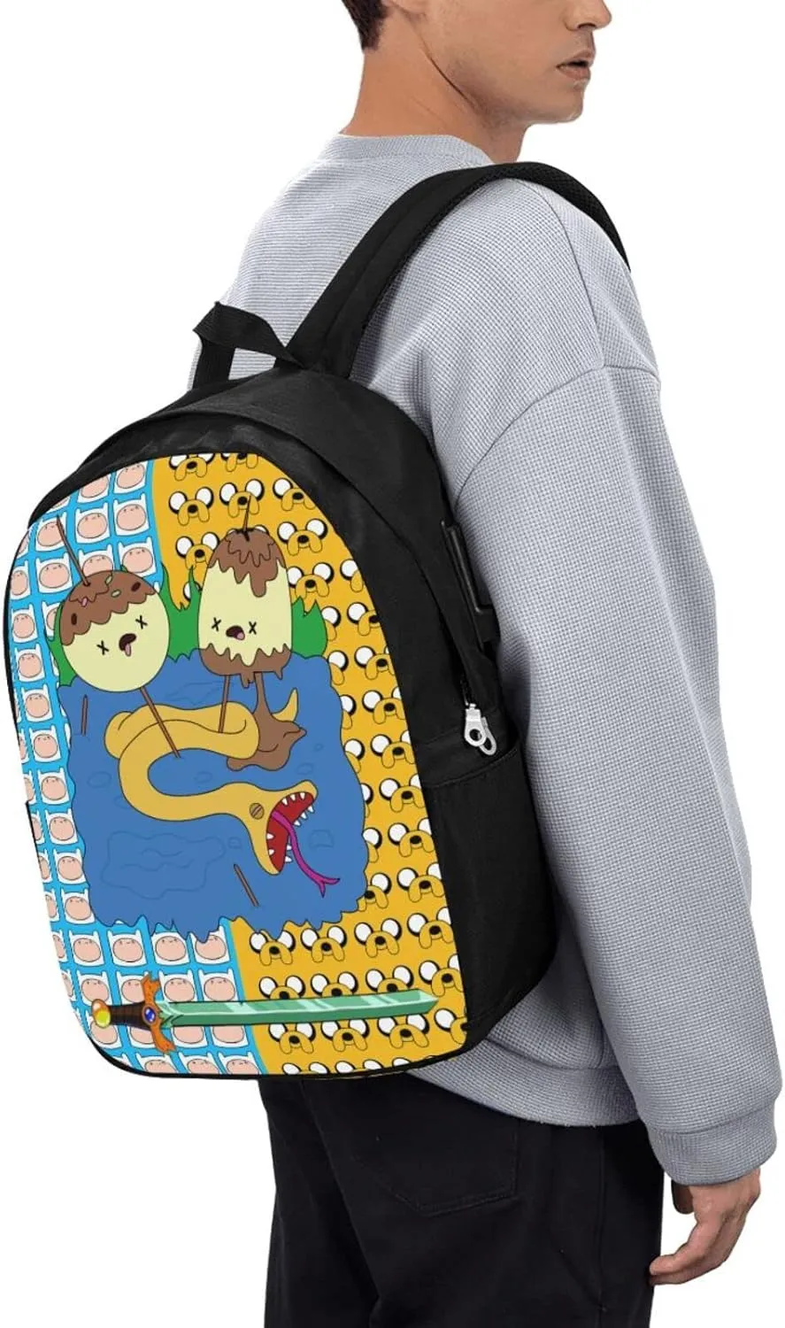 Backpack Casual Laptop Bags Bookbag With Pencil Case Resistant Durable 16in
