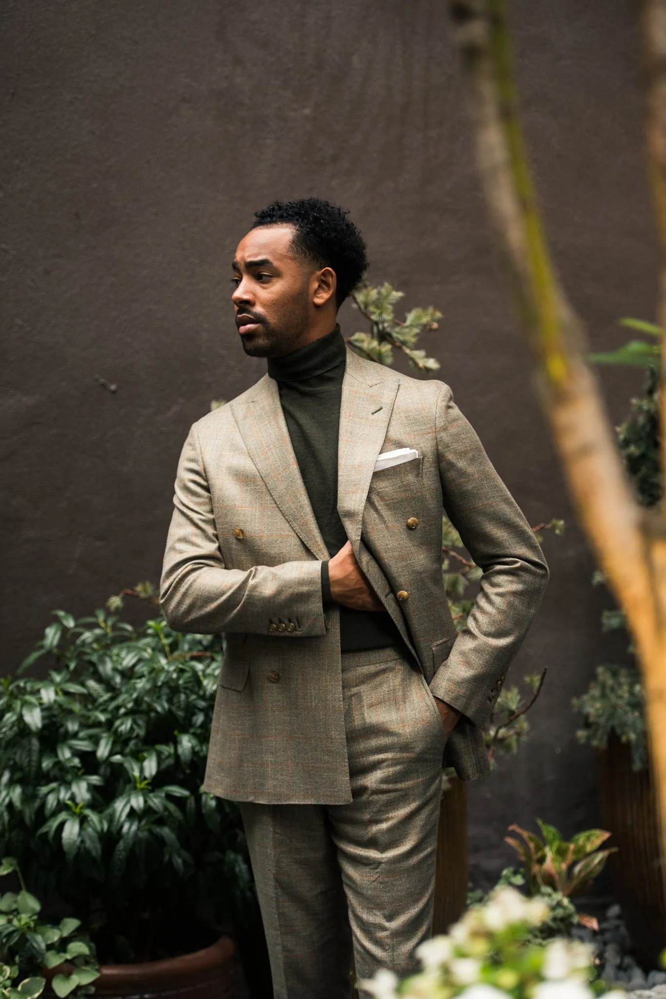 Bamboo Windowpane Suit