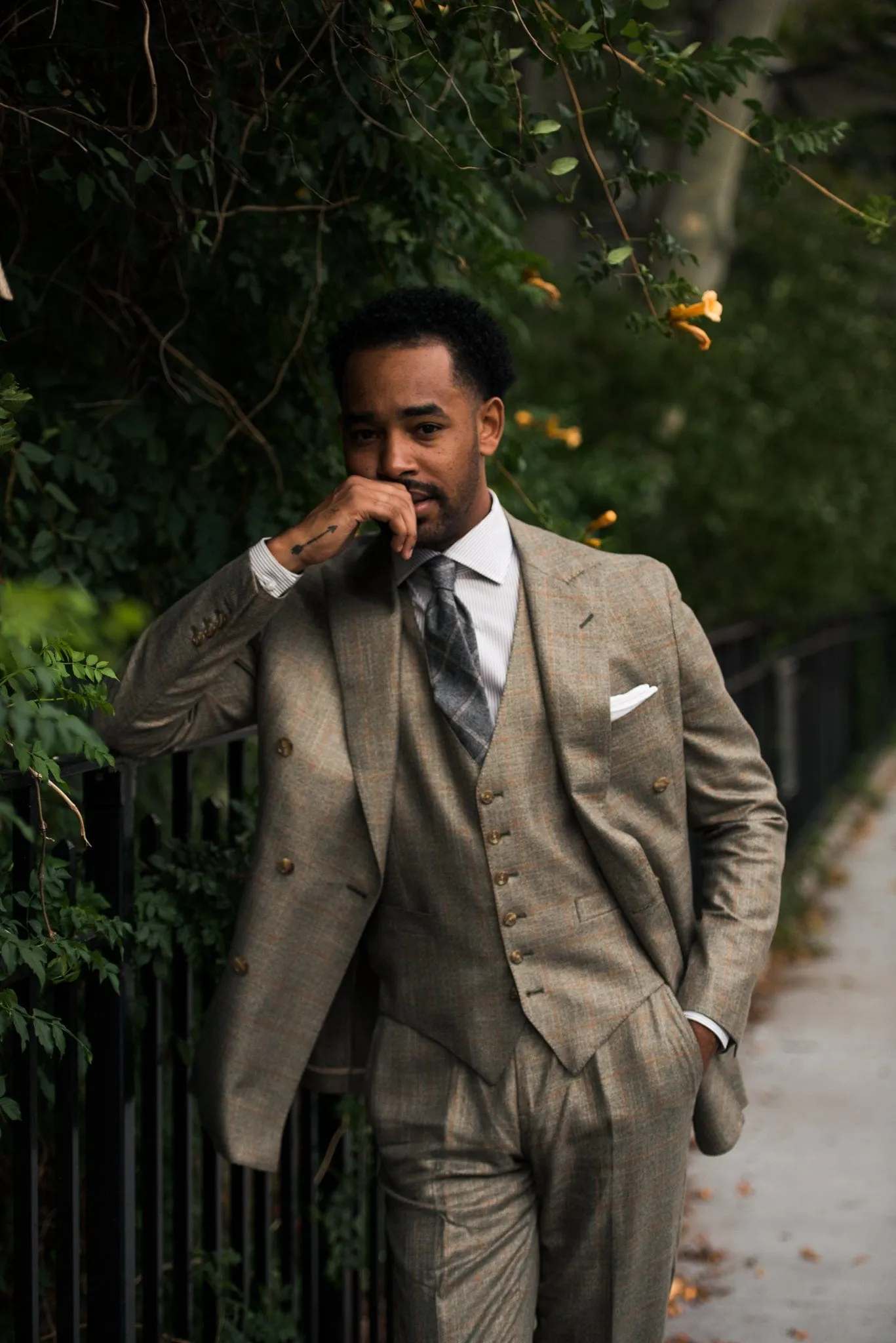 Bamboo Windowpane Suit