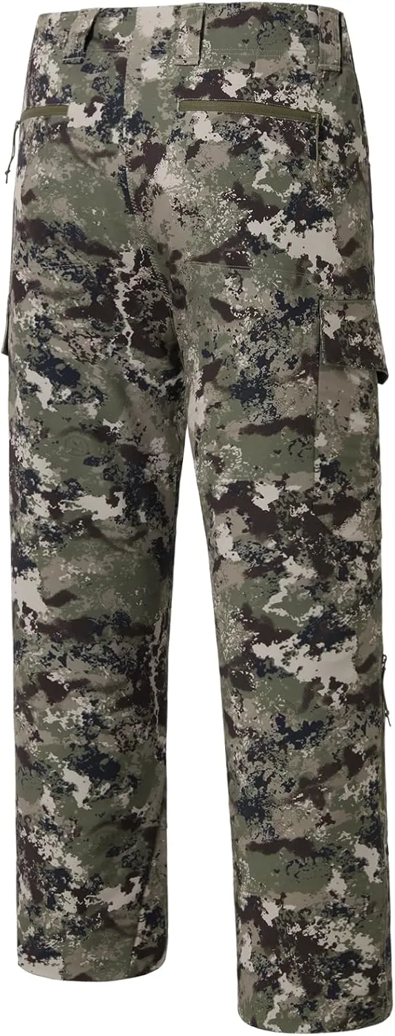BASSDASH Invis Mens Stretch Hunting Pants Water Resistant Camo Fishing Pant