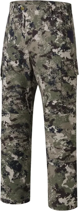 BASSDASH Invis Mens Stretch Hunting Pants Water Resistant Camo Fishing Pant