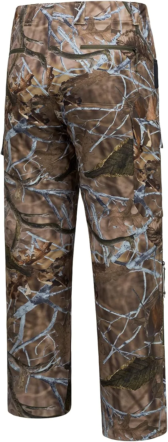 BASSDASH Invis Mens Stretch Hunting Pants Water Resistant Camo Fishing Pant