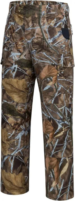 BASSDASH Invis Mens Stretch Hunting Pants Water Resistant Camo Fishing Pant