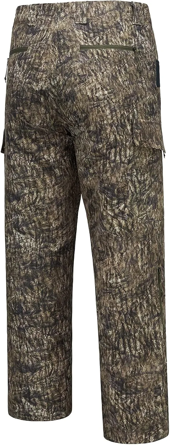 BASSDASH Invis Mens Stretch Hunting Pants Water Resistant Camo Fishing Pant