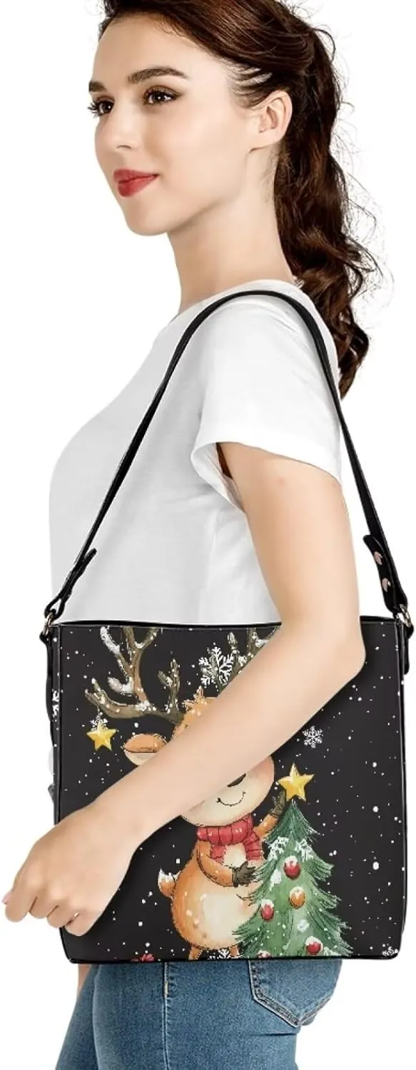 Belidome Womens Crossbody Handbags Pu Leather Bucket Shoulder Bag Lightweight Durable