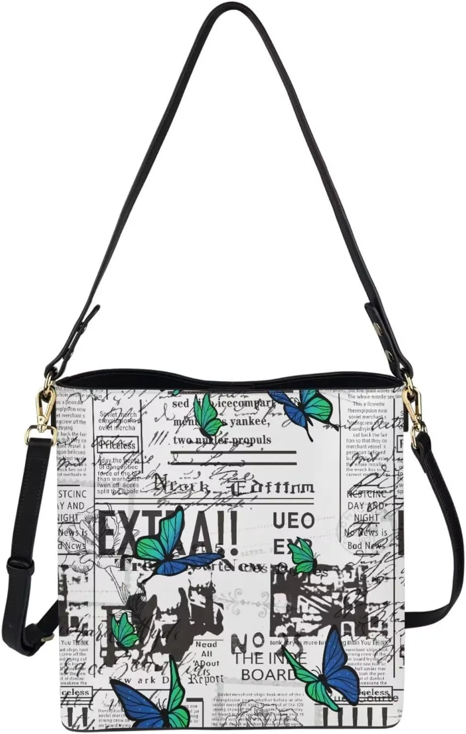 Belidome Womens Crossbody Handbags Pu Leather Bucket Shoulder Bag Lightweight Durable