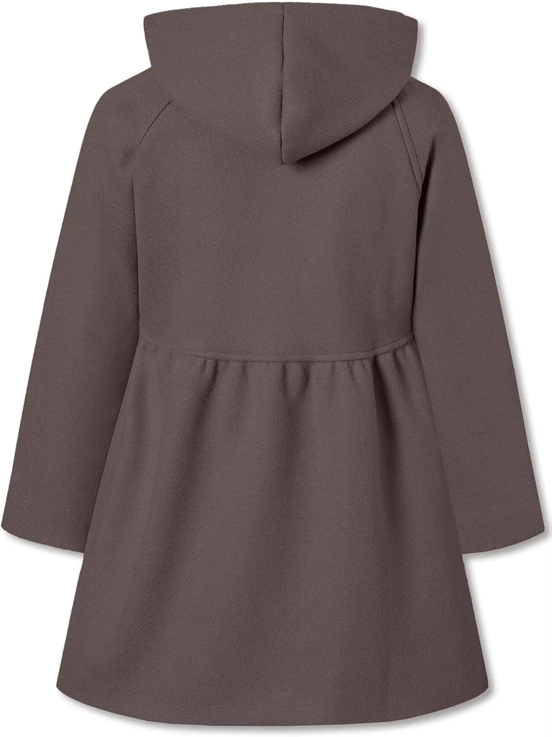 Betusline Girls' Dress Coat, Kids Hoodie Wool Blend Coats Fall Winter Outerwear Peacoat,2-14 Years