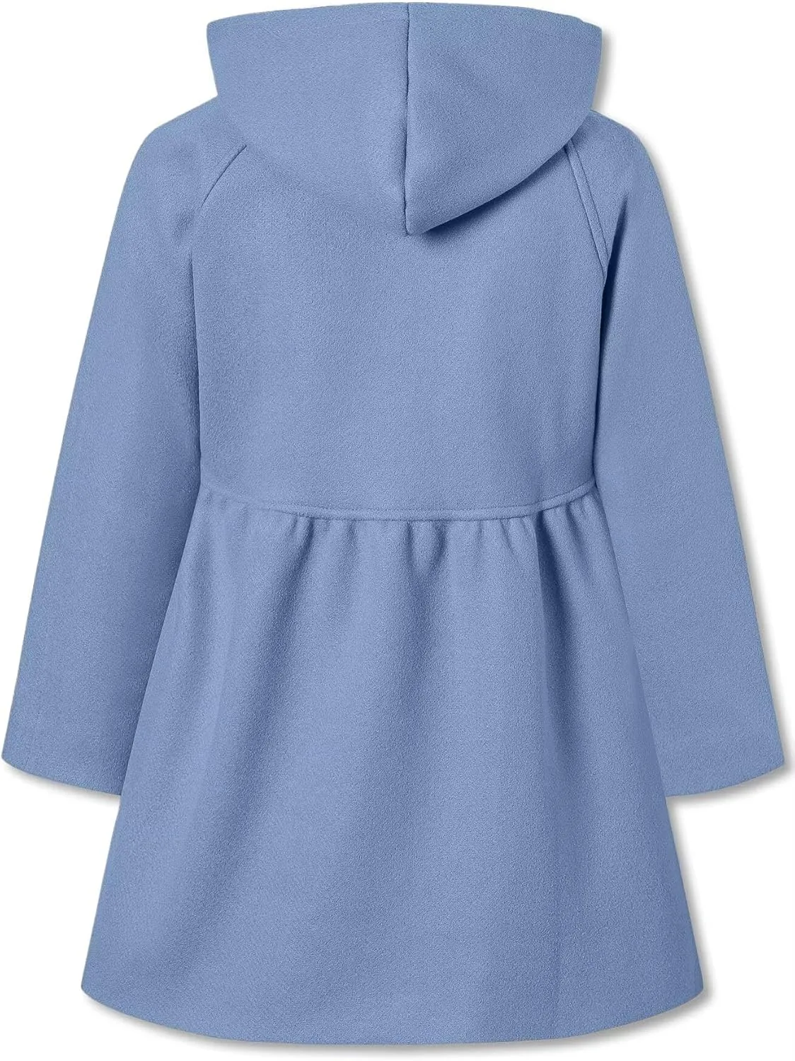 Betusline Girls' Dress Coat, Kids Hoodie Wool Blend Coats Fall Winter Outerwear Peacoat,2-14 Years