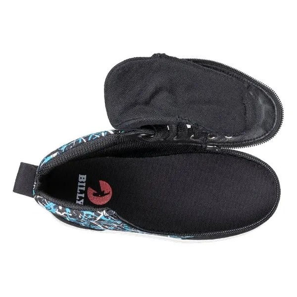 Billy Black Graffiti Classic D|R II High Tops Adaptive Sneaker (EasyOn)