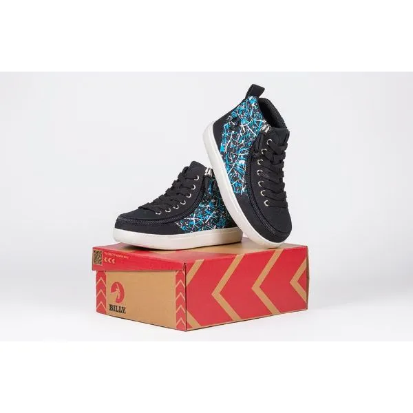 Billy Black Graffiti Classic D|R II High Tops Adaptive Sneaker (EasyOn)