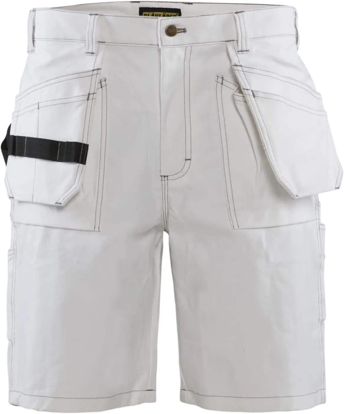 BLKLDER Men's Painter Durable Lightweight White Cotton Work Shorts