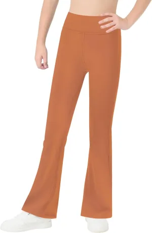 Bootcut Leggings for Girls High Waist Soft Stretch Women Yoga Pants Teen Dance Running Black Pink Dark Blue Maroon White