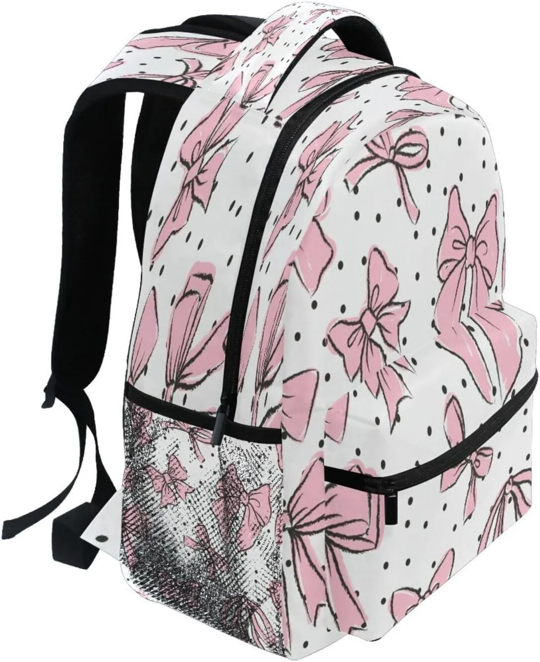 Bow Pink Backpack, Water Resistant Laptop Backpack Travel Casual Daypack