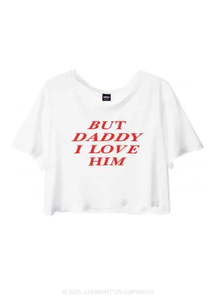 But Daddy I Love Him Pride Y2K Sheer Crop Tee Cherrykitten