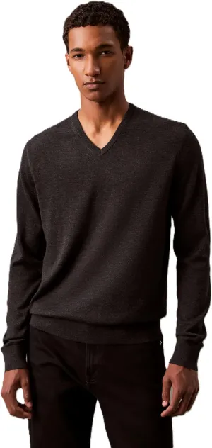 Calvin Klein Men's Extra Fine Merino Wool Blend V-Neck Sweater