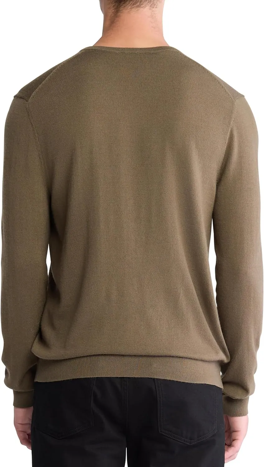 Calvin Klein Men's Extra Fine Merino Wool Blend V-Neck Sweater