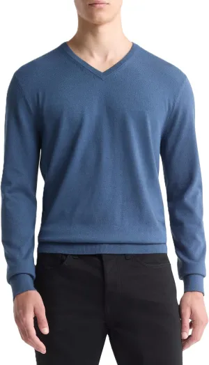 Calvin Klein Men's Extra Fine Merino Wool Blend V-Neck Sweater