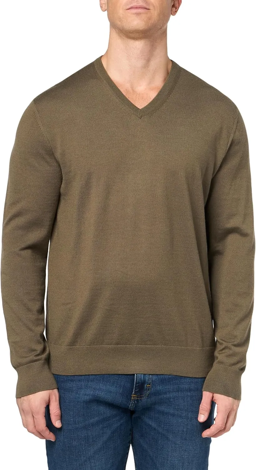 Calvin Klein Men's Extra Fine Merino Wool Blend V-Neck Sweater