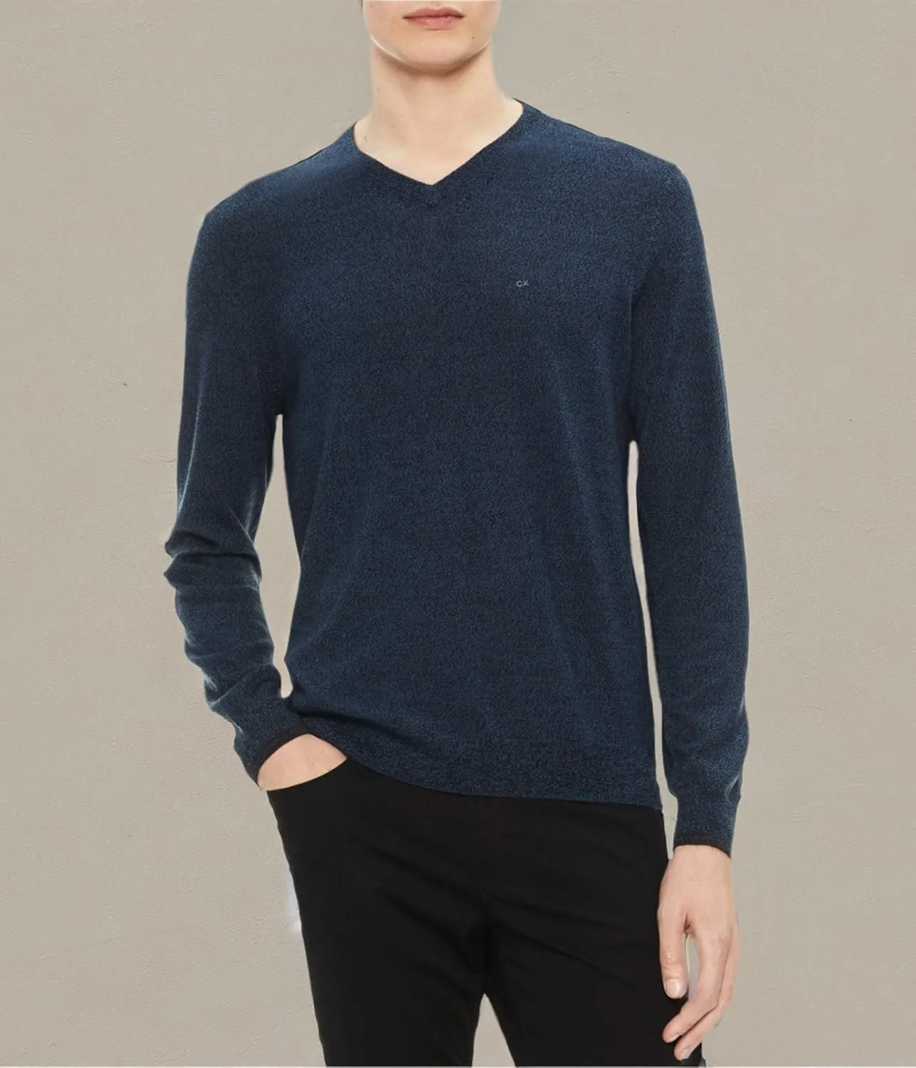 Calvin Klein Men's Merino Wool Blend V-Neck Sweater