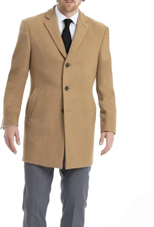Calvin Klein Men's Slim Fit Wool Blend Overcoat Jacket