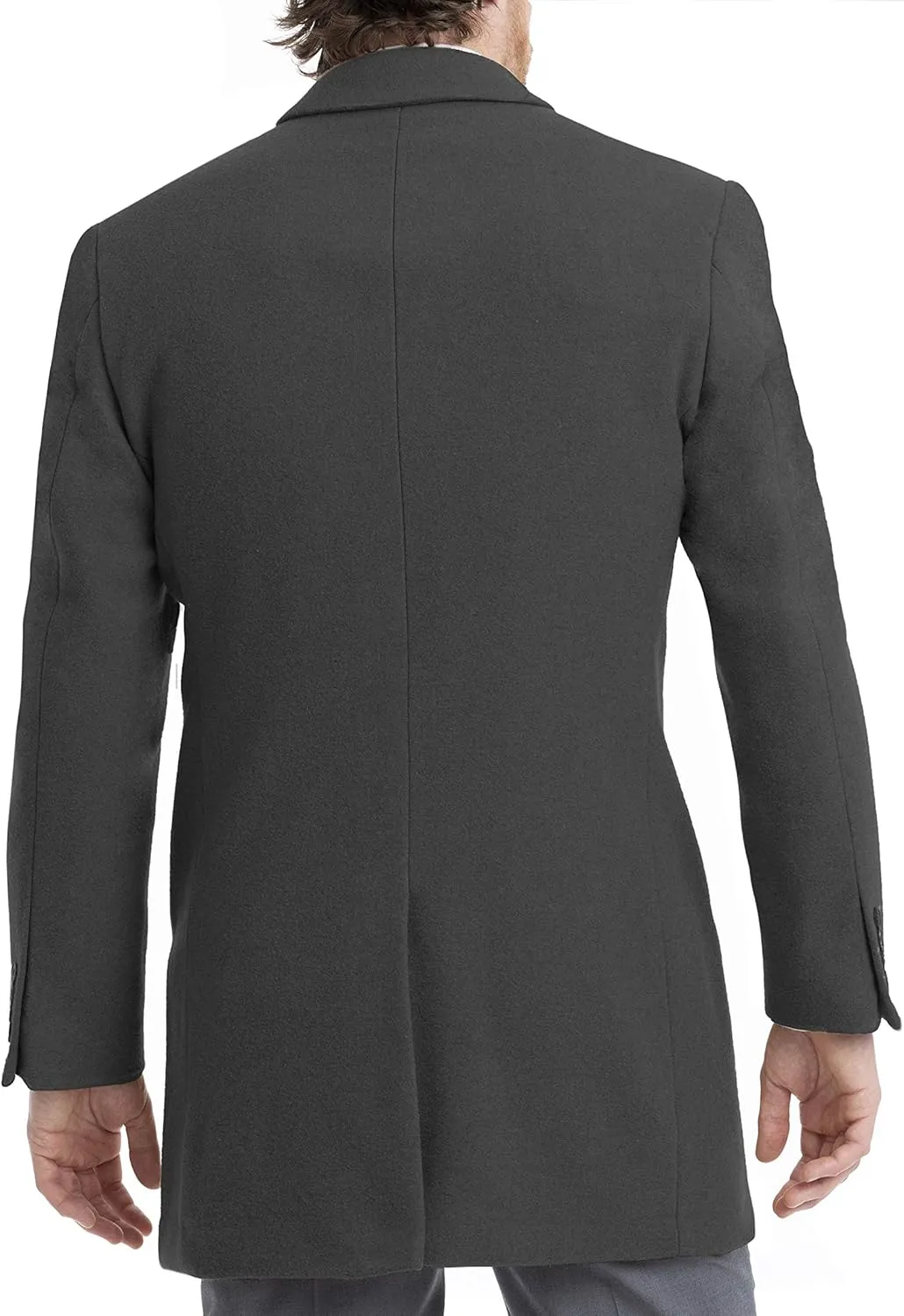 Calvin Klein Men's Slim Fit Wool Blend Overcoat Jacket