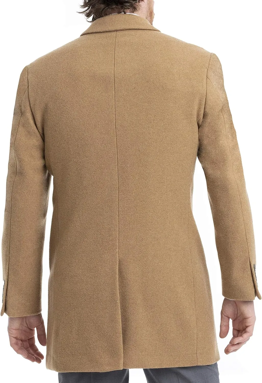 Calvin Klein Men's Slim Fit Wool Blend Overcoat Jacket