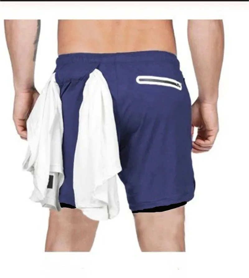 Camo Running Shorts - Men's 2-in-1 Quick Dry Gym Sports Shorts