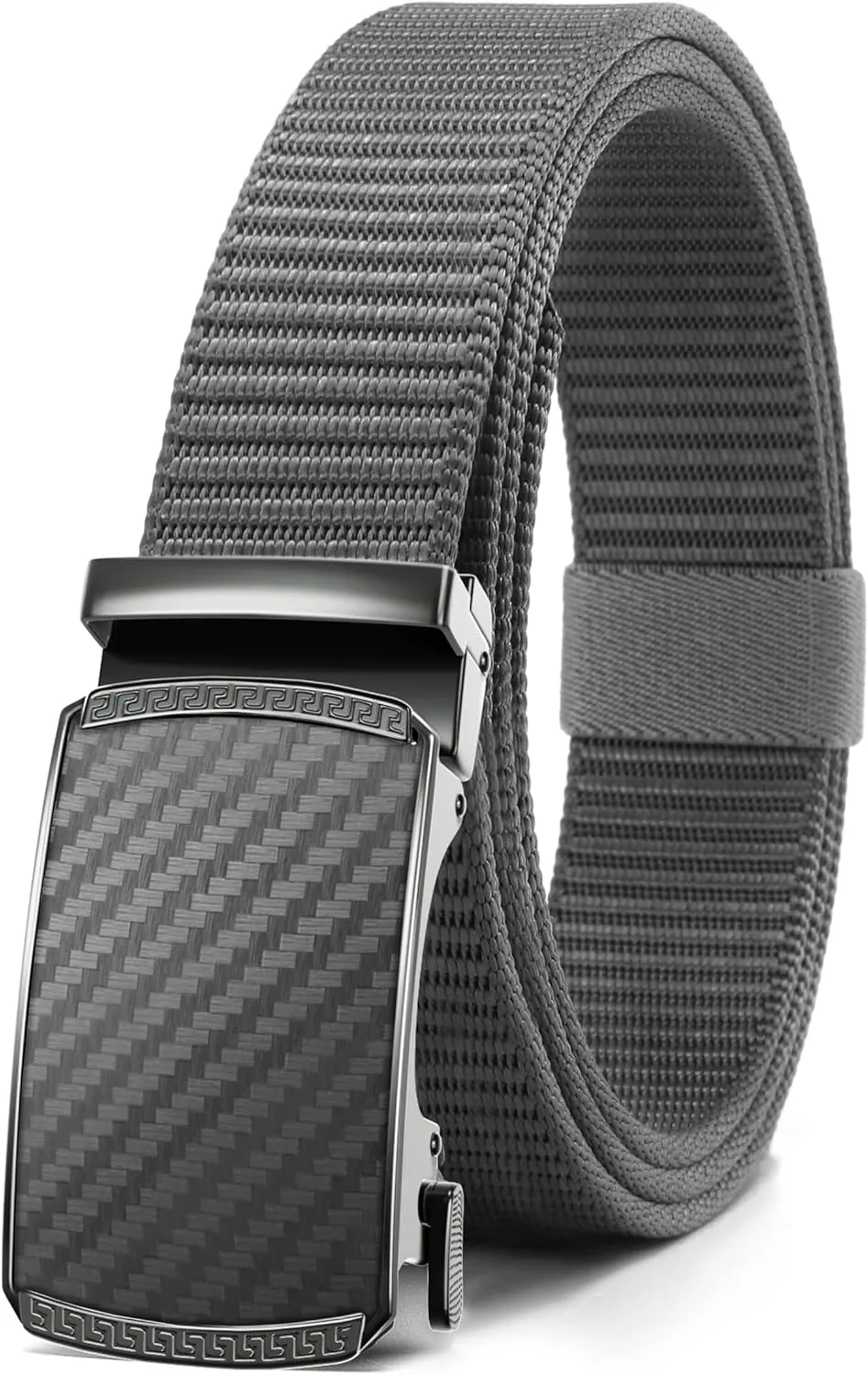 CHAOREN Ratchet Belts for Men - Casual Web Nylon Mens Belt 1 3/8" - Adjustable and Durable for Jeans