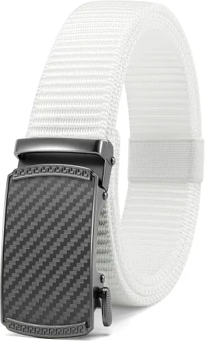 CHAOREN Ratchet Belts for Men - Casual Web Nylon Mens Belt 1 3/8" - Adjustable and Durable for Jeans