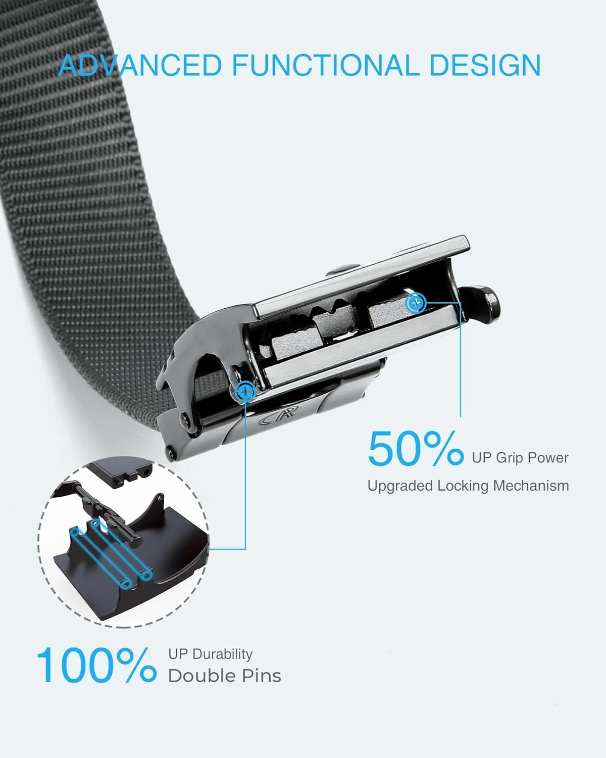 CHAOREN Ratchet Belts for Men - Casual Web Nylon Mens Belt 1 3/8" - Adjustable and Durable for Jeans